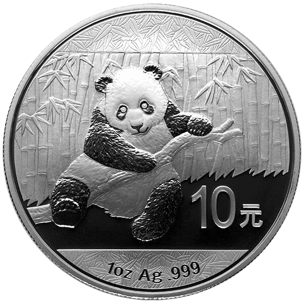 1 OZ CHINESE SILVER PANDA - Obverse