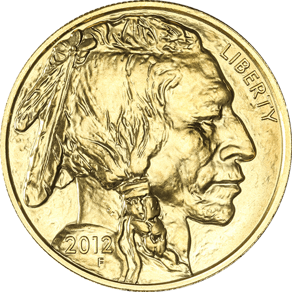 2012 gold coin with Native American profile, part of 100-piece Maverick Box set celebrating the Spirit of America.