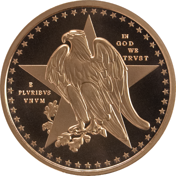 1 OZ COPPER ROUND TEXAS COMMEMORATIVE - Obverse