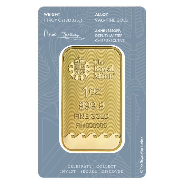 1 OZ GOLD BAR BRITANNIA - Reverse