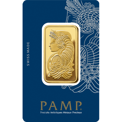 1 oz Gold Bar Pamp Fortuna