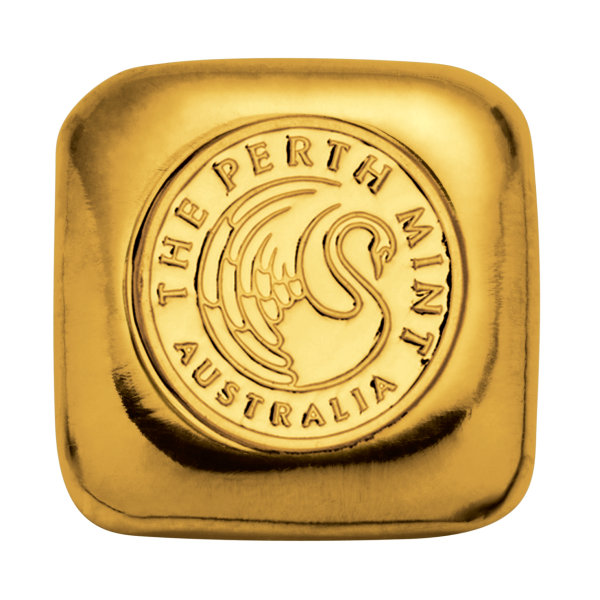 1 OZ GOLD BAR PERTH SQUARE CAST - Obverse