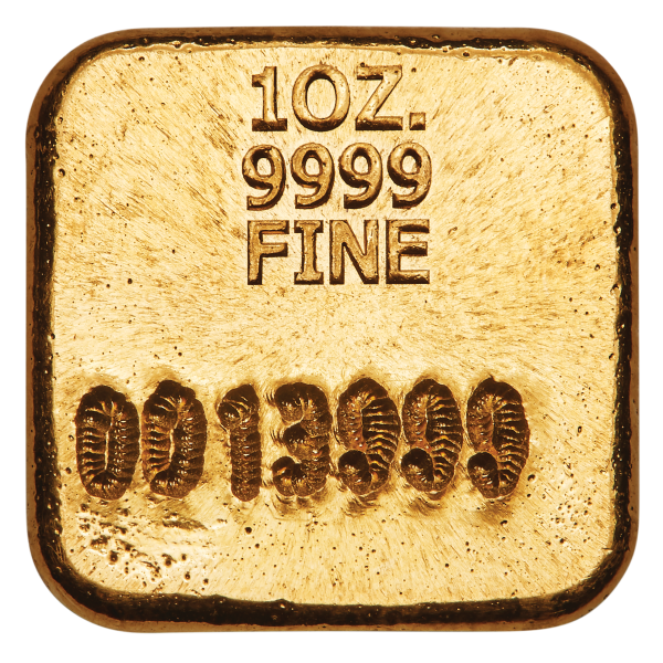 1 OZ GOLD BAR PERTH SQUARE CAST - Reverse