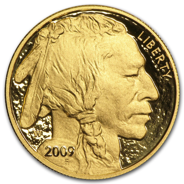 2009 1 OZ AMERICAN GOLD BUFFALO PROOF - Reverse