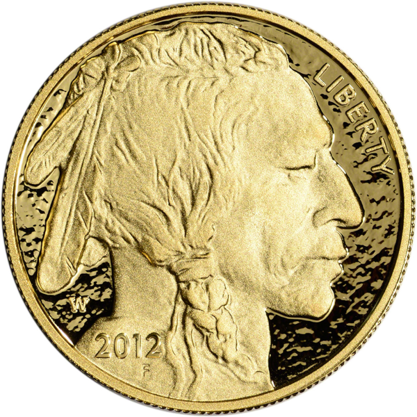 2012 1 OZ AMERICAN GOLD BUFFALO PROOF - Reverse