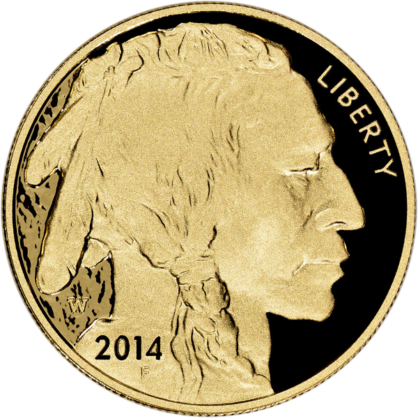 2014 1 OZ AMERICAN GOLD BUFFALO PROOF - Reverse