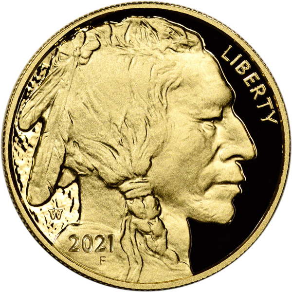 2021 1 OZ AMERICAN GOLD BUFFALO PROOF - Reverse
