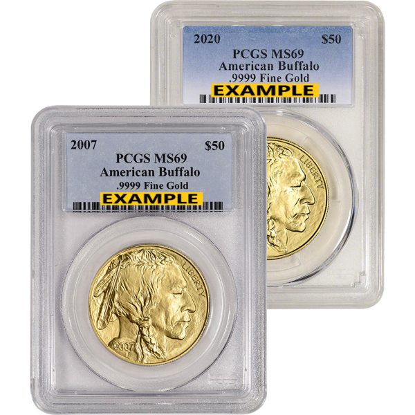 1 OZ AMERICAN GOLD BUFFALO PCGS69 - Obverse