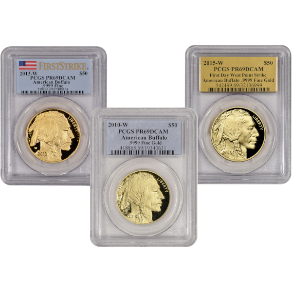 1 OZ AMERICAN GOLD BUFFALO PCGS PROOF 69 - Obverse
