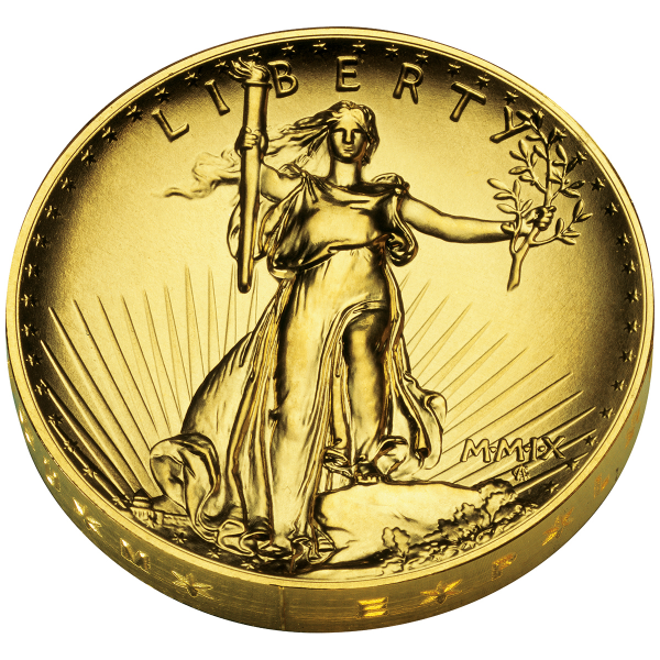 2009 1 OZ AMERICAN GOLD EAGLE ULTRA HIGH RELIEF CAPSULE ONLY - Obverse
