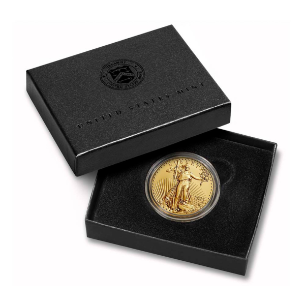 2021 W 1 OZ GOLD EAGLE TYPE 2 BURNISHED WITH OGP - Reverse