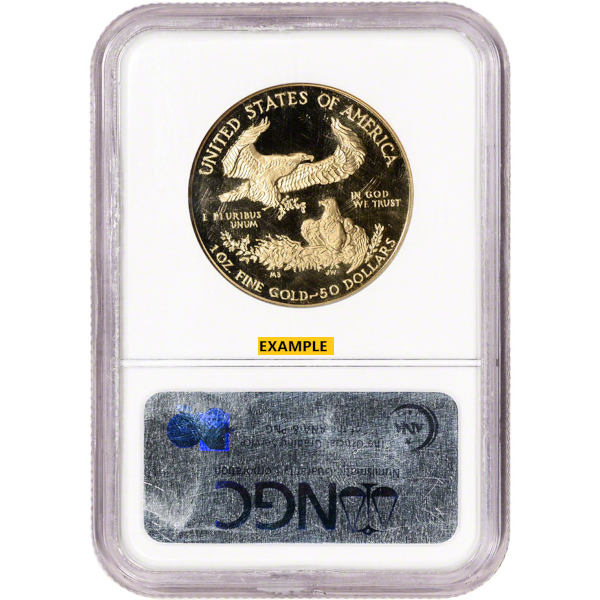 1 OZ AMERICAN GOLD EAGLE NGC70 PROOF - Reverse