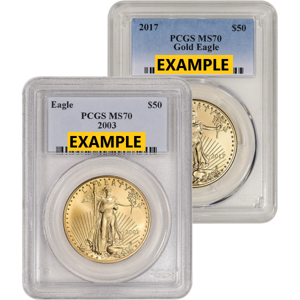 1 OZ AMERICAN GOLD EAGLE PCGS70 - Obverse