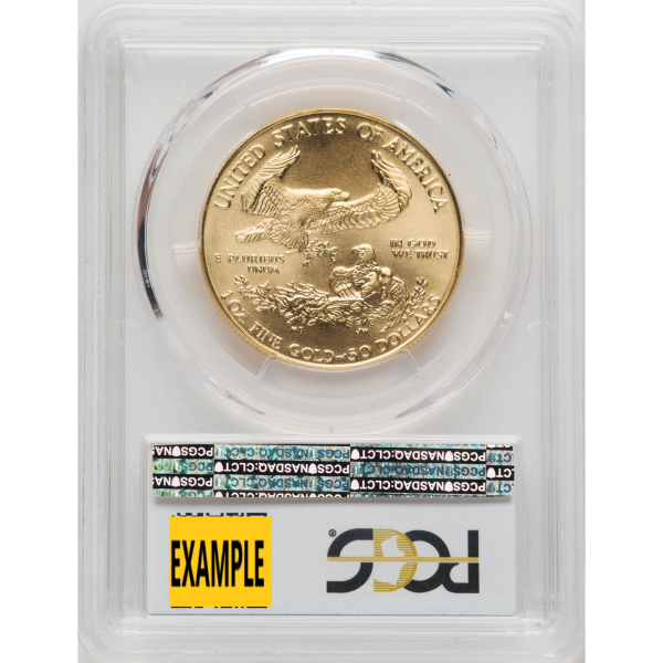 1 OZ AMERICAN GOLD EAGLE PCGS70 - Reverse