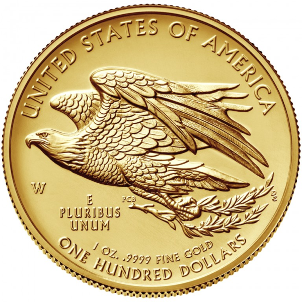 2015 1 OZ GOLD LIBERTY HIGH RELIEF - Reverse