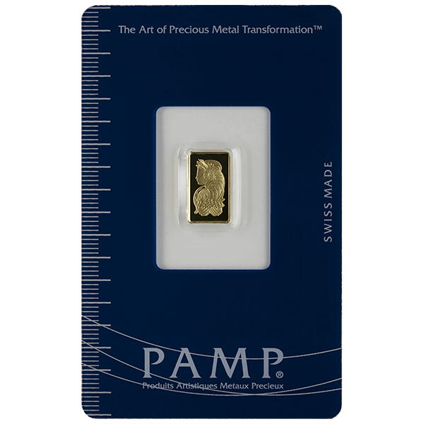 1 GRAM GOLD BAR PAMP Obverse