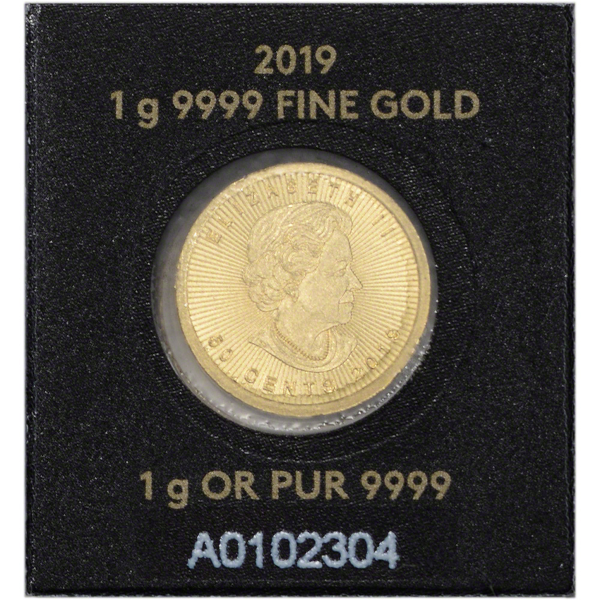 1 GRAM GOLD MAPLEGRAM - Reverse