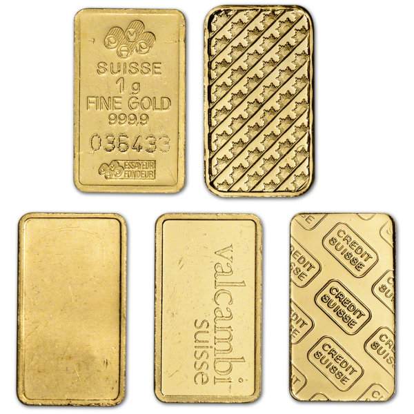1 GRAM GOLD BAR RANDOM BRAND - Reverse