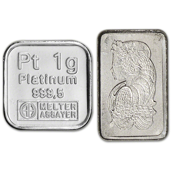 1 GRAM PLATINUM BAR - Obverse