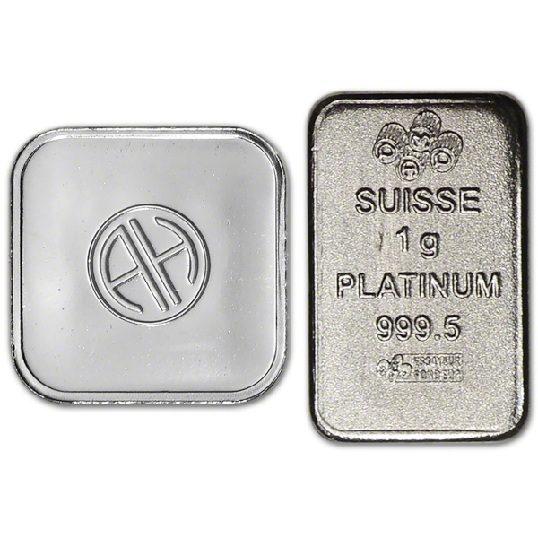 1 GRAM PLATINUM BAR - Reverse