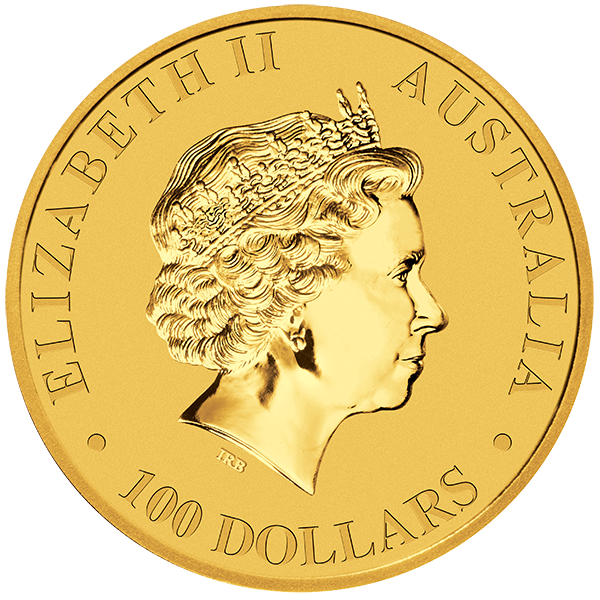 1 oz Australian Gold Kangaroo Coin Featuring Queen Elizabeth II, 24K Pure Gold from The Perth Mint, Australia