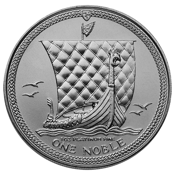 1 OZ PLATINUM NOBLE ISLE OF MAN - Obverse