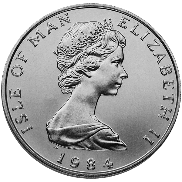 1 OZ PLATINUM NOBLE ISLE OF MAN - Reverse