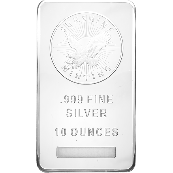 1 oz Silver Bar with American Eagle Design – .999 fine silver bullion for investors and collectors