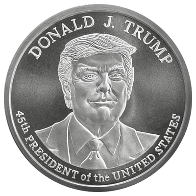 1 Oz Silver Round Donald Trump