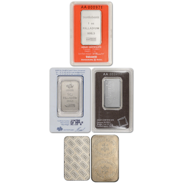 1 OZ PALLADIUM BAR - Reverse
