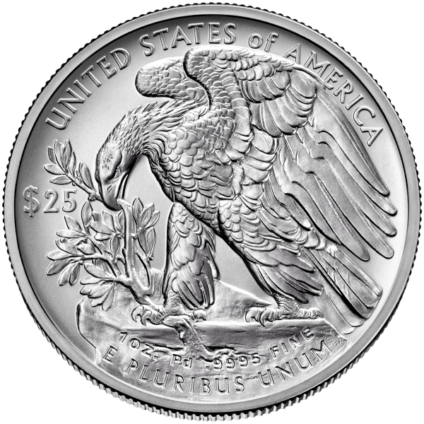 1 OZ AMERICAN PALLADIUM EAGLE - Reverse