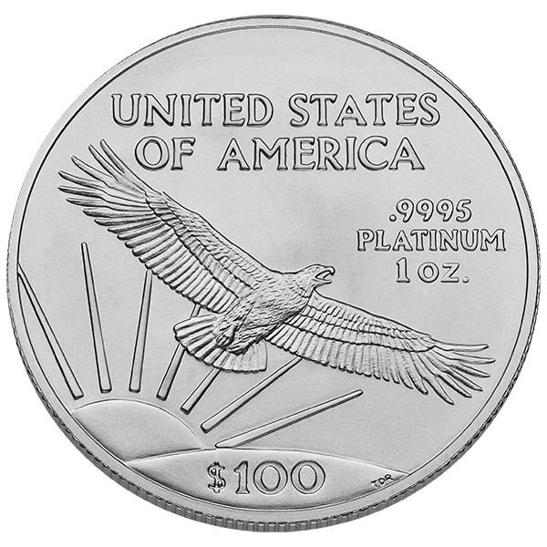 1 OZ AMERICAN PLATINUM EAGLE Reverse