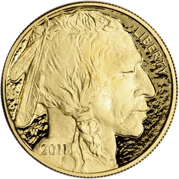 2011 1 OZ AMERICAN GOLD BUFFALO PROOF - Reverse