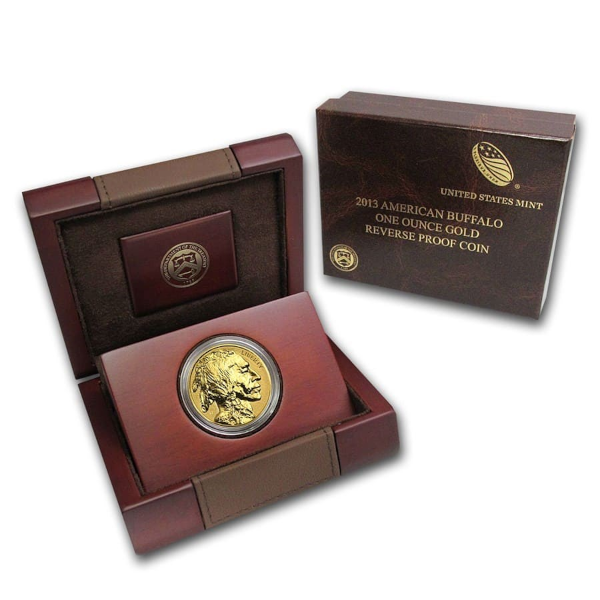 2013 1 OZ AMERICAN GOLD BUFFALO REVERSE PROOF - Obverse
