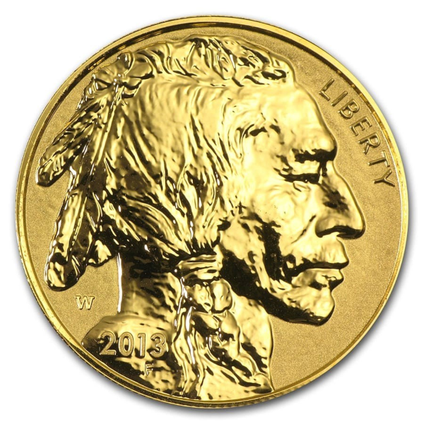 2013 1 OZ AMERICAN GOLD BUFFALO REVERSE PROOF - Reverse