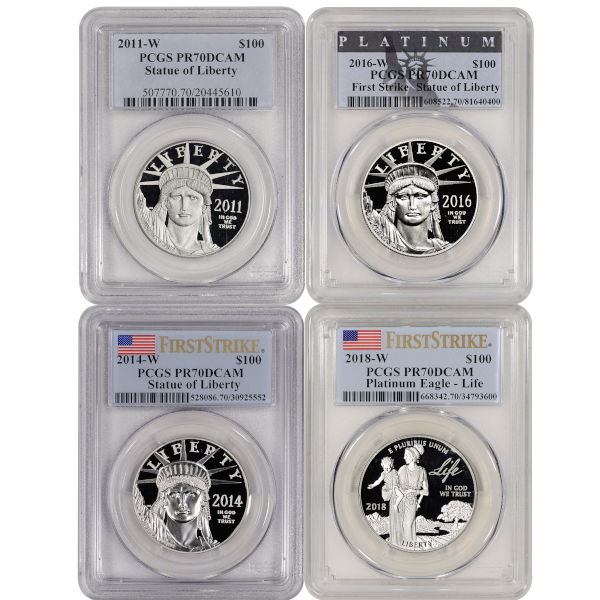 1 OZ AMERICAN PLATINUM PROOF EAGLE PCGS PF70 - Obverse
