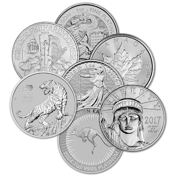 1 OZ .9995 PLATINUM COIN RANDOM TYPE - Obverse