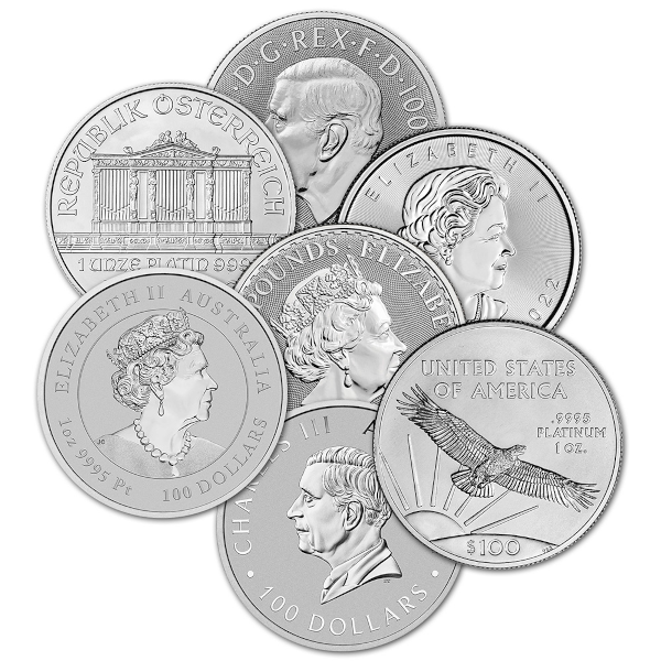 1 OZ .9995 PLATINUM COIN RANDOM TYPE - Reverse