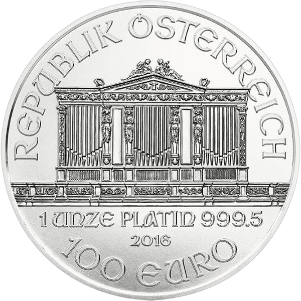 1 OZ AUSTRIAN PLATINUM PHILHARMONIC - Obverse