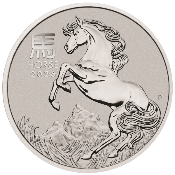 2026 1 OZ PERTH MINT PLATINUM HORSE (LUNAR SERIES) - Obverse
