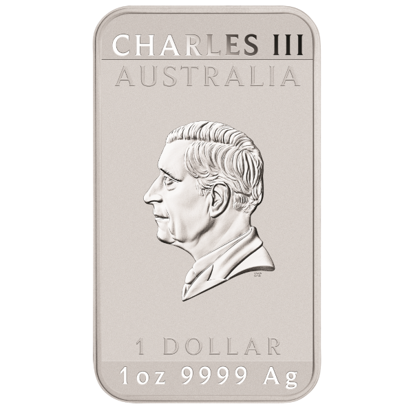 2025 1 OZ SILVER PERTH MINT DRAGON RECTANGULAR COIN - Reverse