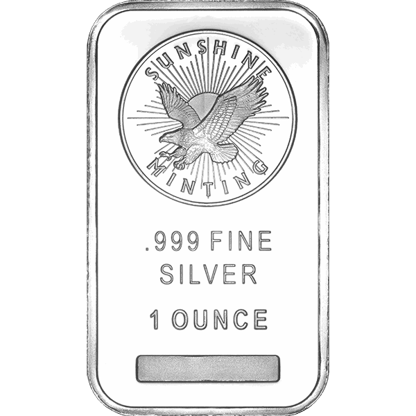 1 OZ SILVER BAR SUNSHINE - Obverse
