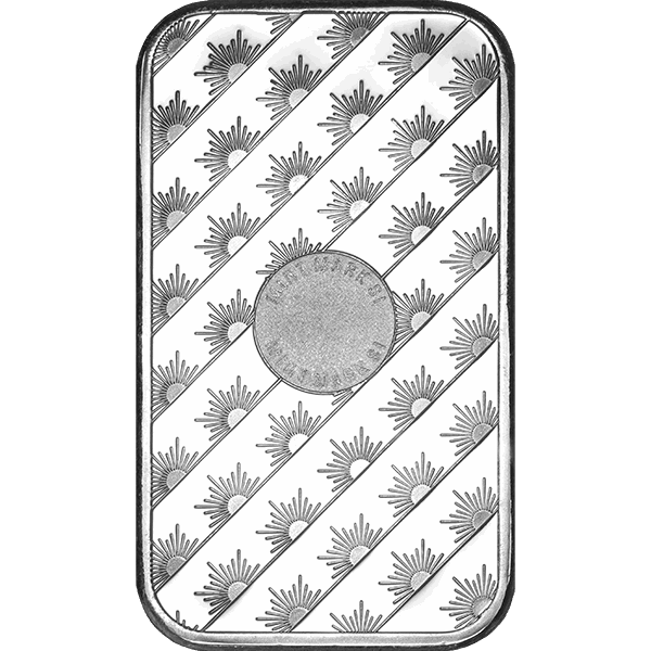 1 OZ SILVER BAR SUNSHINE - Reverse