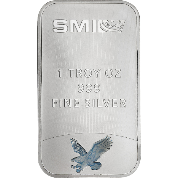 1 OZ SILVER BAR SUNSHINE MERCURY - Reverse