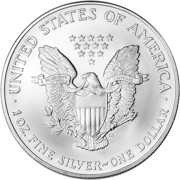2002 1 OZ AMERICAN SILVER EAGLE - Reverse