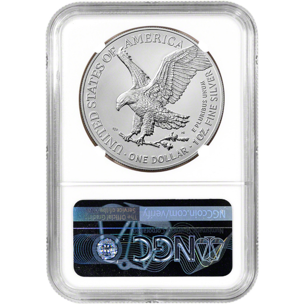 2022 1 OZ AMERICAN SILVER EAGLE NGC MS69 - Reverse