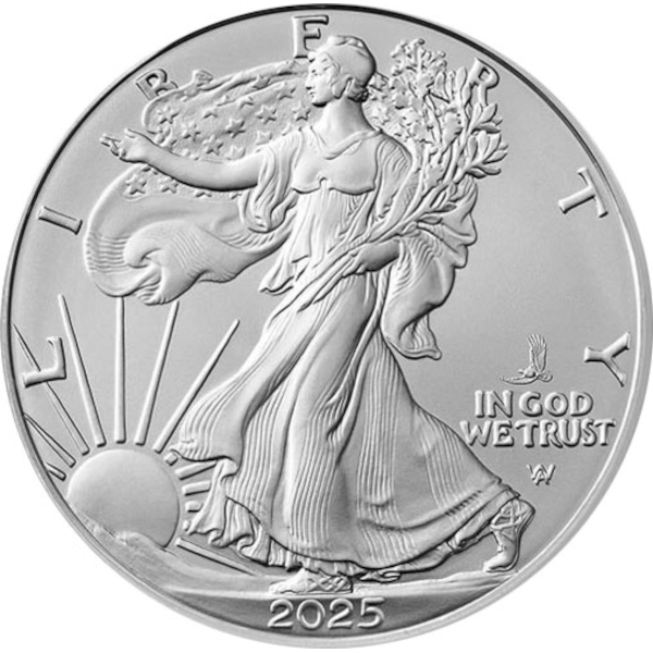 2025 1 OZ AMERICAN SILVER EAGLE EAGLE PRIVY - unsealed - Obverse