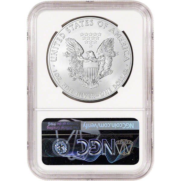 1 OZ AMERICAN SILVER EAGLE NGC MS70 - Reverse