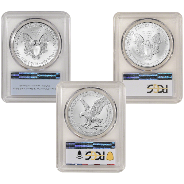 1 OZ AMERICAN SILVER EAGLE PCGS MS69 YEARS OF OUR CHOICE - Reverse