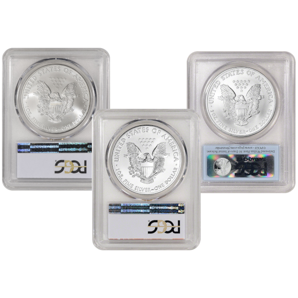 1 OZ AMERICAN SILVER EAGLE PCGS MS70 YEARS OF OUR CHOICE - Reverse